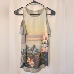 Hollister Knit top with cold shoulder sleeves